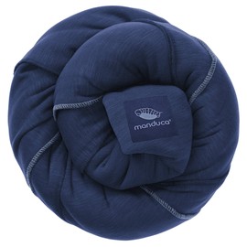 manduca Sling, Elastic Baby Sling for Newborns from 3.5 kg and Babies up to 15 kg, Sturdy Sling Made of Soft Jersey Knitted Fabric Made from 100% Cotton (Organic), One Size, Colour: Navy