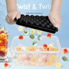 WIBIMEN Ice Cube Tray with Lid and Bin - Round
