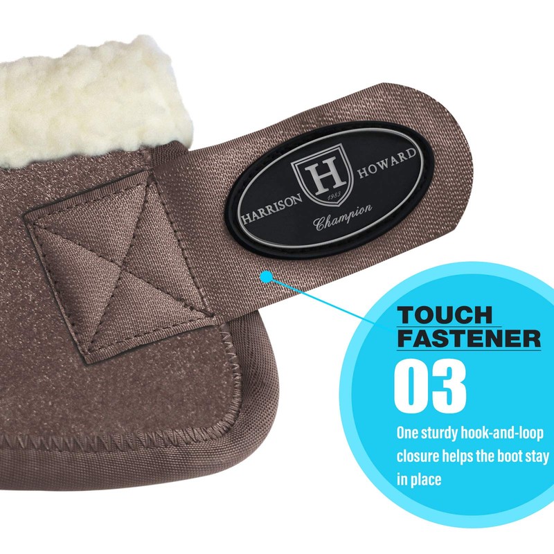 Harrison Howard Essential Bell Boots Shock Absorption with Fleece Trim