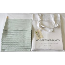 Toallas de cocina de algodón orgánico con bucle, paquete de 12 unidades, 12 x 12 pulgadas, ultra absorbentes, duraderas, lavables a máquina, toallas multiusos para cocina, baño, lavaplatos, limpieza