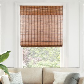 CHICOLOGY Bamboo Roman Shades - Smart Choice Eco-Friendly Light Filtering Blinds for Windows, Premium Quality, Ideal for Home, Beaver, 29"W X 64"H