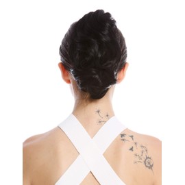 WIG ME UP - 1028-V-1 Ponytail Hairpiece Extensions short great volume wavy black 8inch