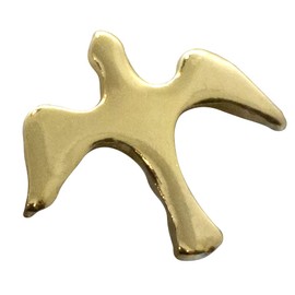 Gold-Tone Holy Spirit Dove Lapel Pin | Bird Design | Great Christian Gift for First Holy Communion and Confirmation | Spiritual Accessory for Clothing, Bags, and Bulletin Boards (Gold-Tone Solid Dove)