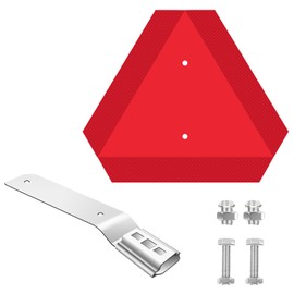 1 Set 14 x 16 Inch Slow Moving Vehicle Signs With Mounting Bracket, Aluminum Slow Moving Vehicle Triangle Signs, Suitable for Vehicles, Golf carts, Tractors, And Other Outdoor Accessories