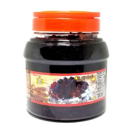 Bolle Coffee Jelly Topping Boba Bubble Tea Ingredient 35 Ounce with 1 Round Colorful Refrigerator Magnet (2-Piece Set)