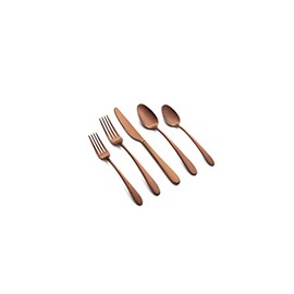 Cambridge Silversmiths Poet Copper Satin 20-Piece Flatware Set, Service for 4