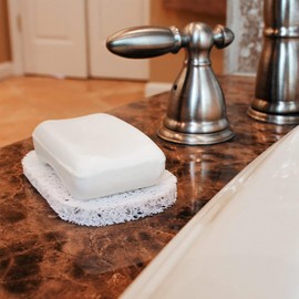 Soap Saver Pads, Non-Slip Soap Holder Pad, Self Draining Soap Bar Holder Pads, Soap Saver Dish for Shower Kitchen Bathroom Travel Hotel Cleaning Supplies (White, One Size)