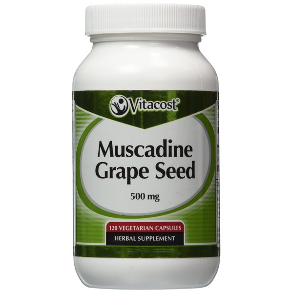 Vitacost Muscadine Grape Seed - 500 mg - 120 Capsules