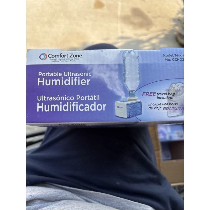 Comfort Zone portable ultrasonic humidifier CZHD20 complete w/box tabletop EWC