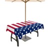 4th of July Tablecloth with Umbrella Hole and Zipper American