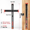 Meticuloso 4 in 1 Drilling Positioning Ruler, 23.5in/59.7cm Adjustable T-Square,