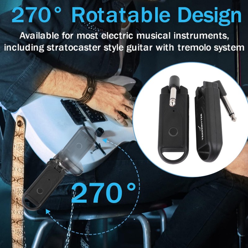 Wireless Guitar Transmitter Receiver Rechargeable Electronic Guitar Wireless System