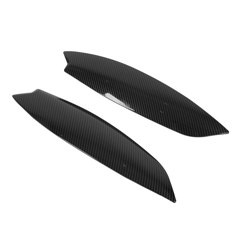 2Pcs Headlights Eyelids Cover Lamp Sticker Carbon Fiber Pattern Replacement
