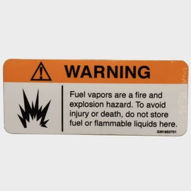 Boat Warning Decal Sticker 202428 | Fuel Vapor Hazard