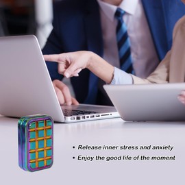 DYNAAGE Premium Magnetic Metal Fidget Slider for Stress Relief - EDC Haptic Sensory Toy for Adults, Anxiety & ADHD Relief, Office Desk Gadget, for Men, Women and Kids. (Multi-Color)