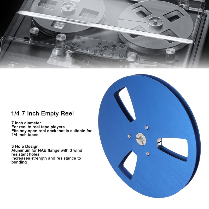 1/4 7 Inch Empty Reel Aluminum Alloy Universal 3 Open