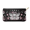 YISHOW Hippie Mushroom Skull Wallet Slim Thin Leather Purse Wallet