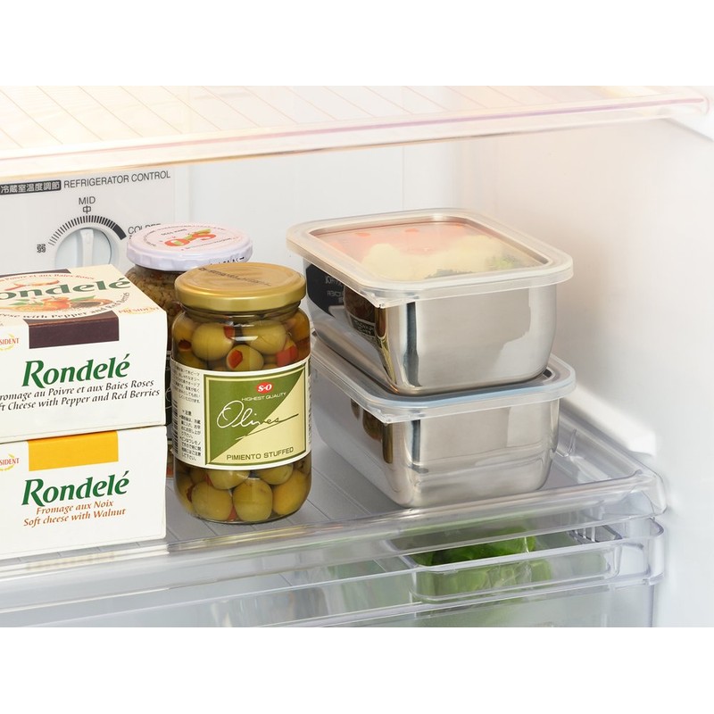 1214797 Stainless Steel Storage Containers with Lids, 2-Pack