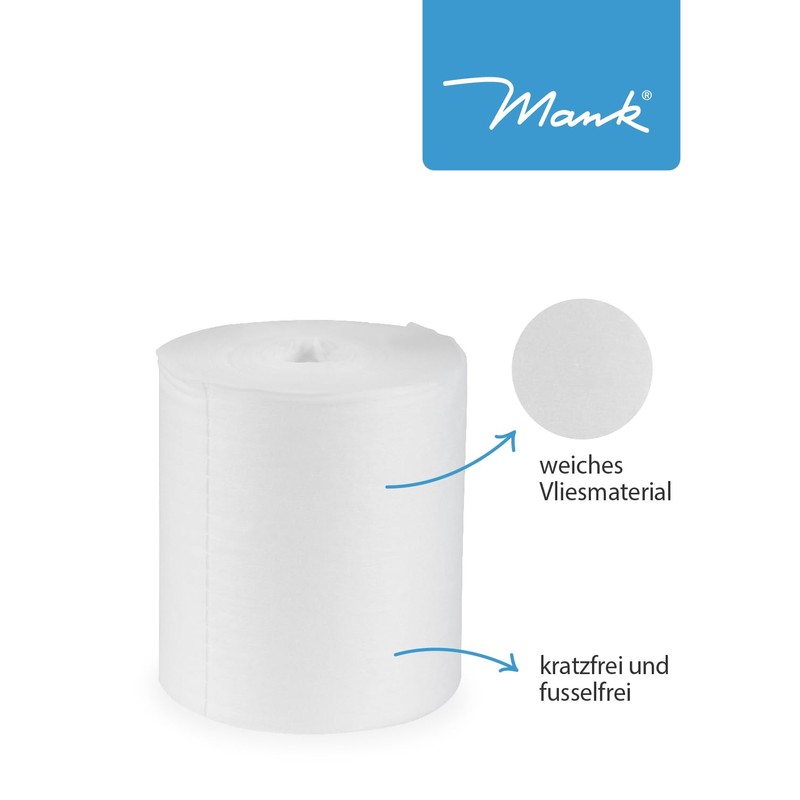 Mank GmbH Cleaning Cloths M-Wipes Made of Spunlace White Fleece