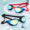 Frameless Adult Racing Swim Goggles Plated LF637 White - Color Coated [Premium Box] 5ea