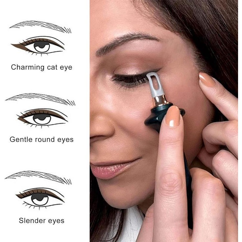 Eyeliner Applicator Kit, Silicone Eyeliner Tool with Eyeliner Cream, Reusable