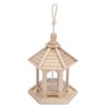 Outdoor Durable Wooden Plastic Hanging Transparent Bird Feeder House Food