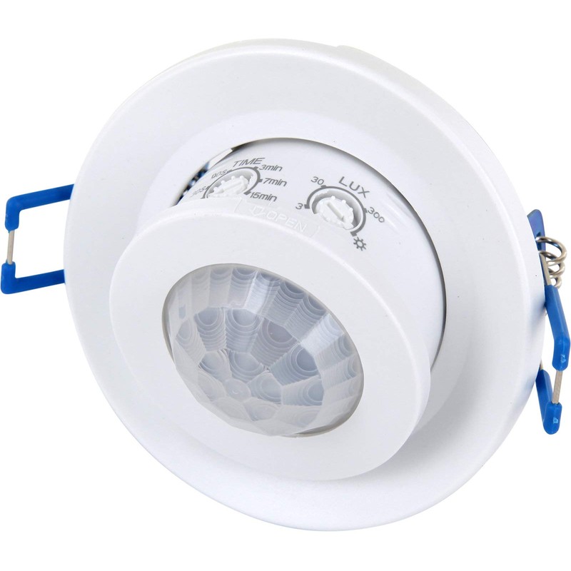 Flush-Mounted Motion Sensor Swivelling Suitable for LED