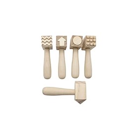 EDUPLAY Pattern Hammers Wood Set of 5