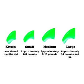 Purrdy Paws 6 Month Supply Soft Nail Caps for Cats NEON Green Kitten - Extra Adhesives