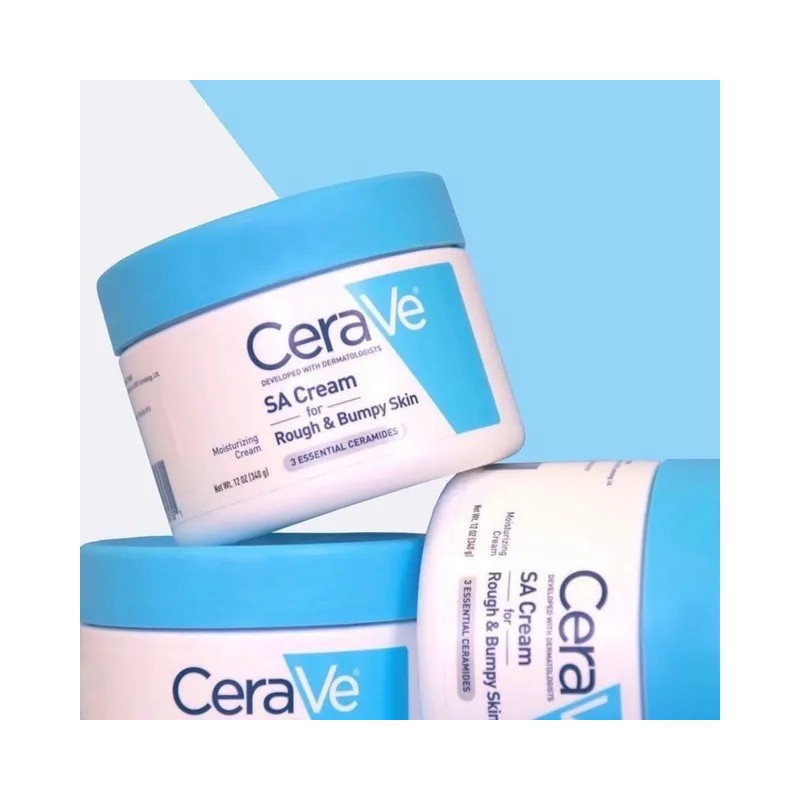 Cerave Crema Sa 340g Pote Hidratante Y Exfoliante 2 Botellas