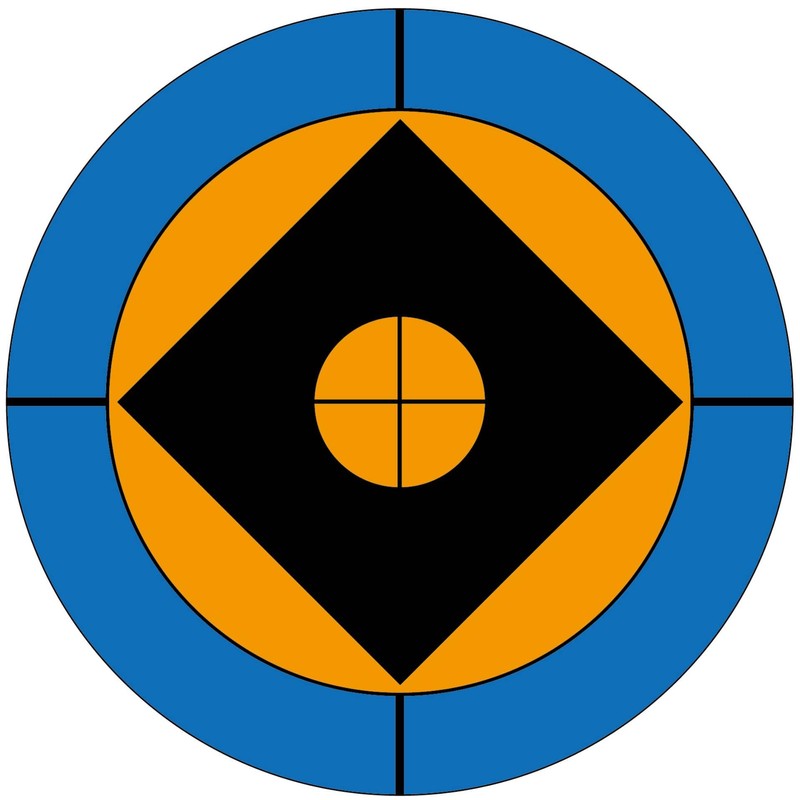 100 Assorted Targets 14 x 14 cm Cardboard 250g for