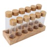 Coffee Bean Storage Tube Glass Coffee Bean Cellar with Wooden