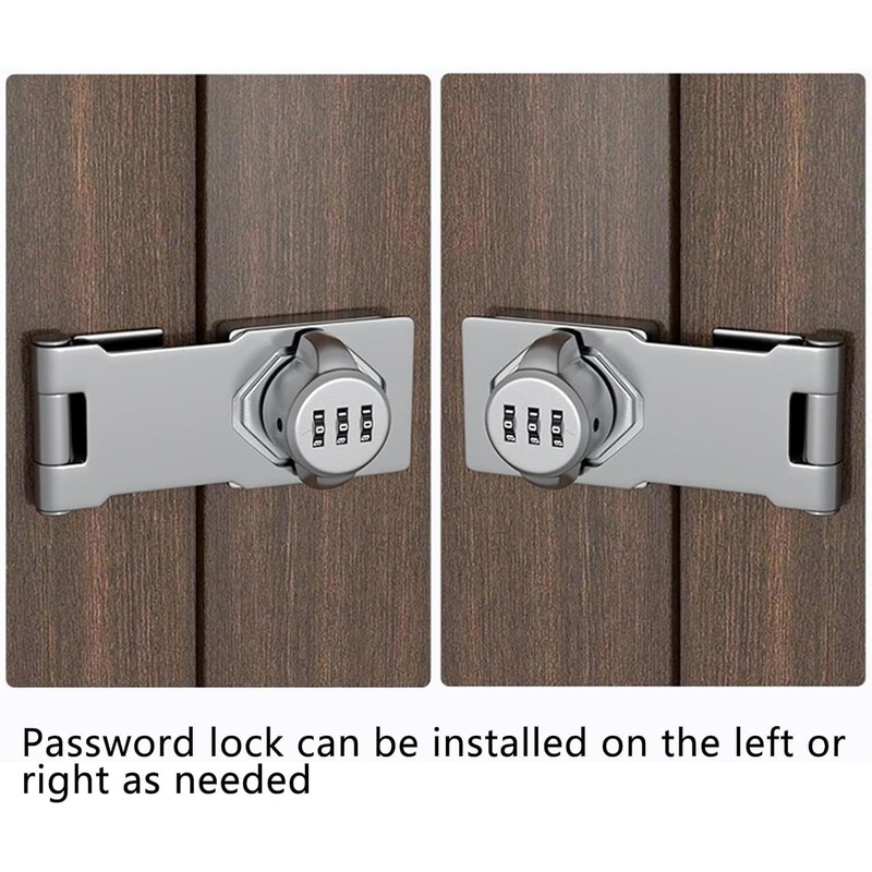 2X 110mm Mechanical Password Rotary Hasp Locks Door Security Slide