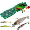 Rubber Fish Set with Box Shad Softbaits with Jig Hook