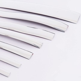 Wide Moulding Auto Trim Black/Chrome,1-9/16"(40mm) Self Adhesive DIY Strip for Cars,Truck,ATV Window Pillar,Trunk,Heavy Duty,Against-Scratches (Silver 11ft)