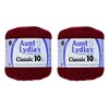 Coats Crochet Aunt Lydia's Crochet Hilo, Algodón Classic SIze 10,