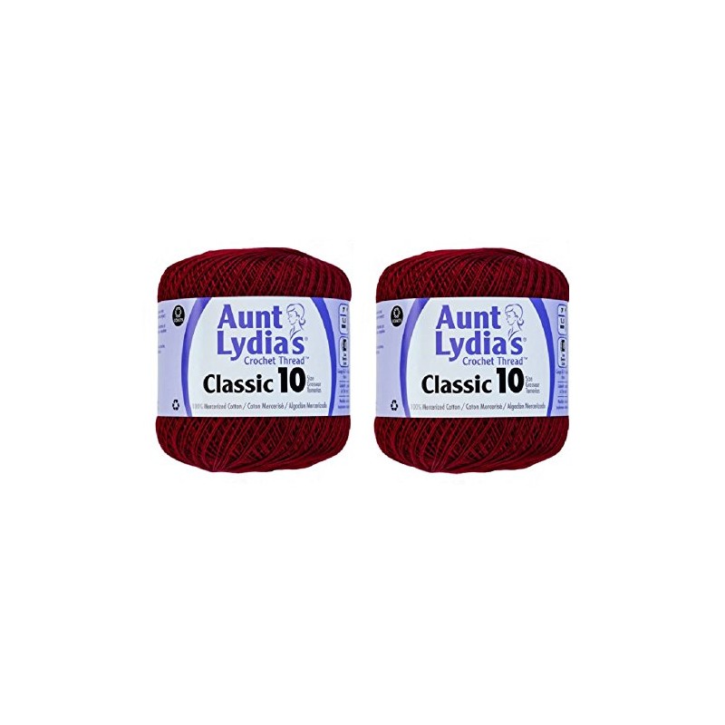 Coats Crochet Aunt Lydia's Crochet Hilo, Algodón Classic SIze 10,