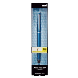 Mitsubishi Pencils SXK300038B.33 Permanent Ballpoint Jetstream Prime, Spinning Type, 0.38, Bright Blue, Easy Writing