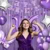 16th Purple Birthday Decorations for Girls, Purple Pink 16th Birthday