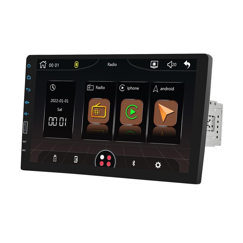 UNITOPSCI 9 Inch Single Din Wireless Apple CarPlay Android Auto