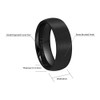 CROWNAL 4mm 6mm 8mm Black Ceramic Wedding Band Ring Men