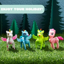 Unicorn 4/8 Pack Prefilled Plastic Easter Eggs with Cute Unicorn Toys Gifts 3 3/8" Bulk - 4-PACK