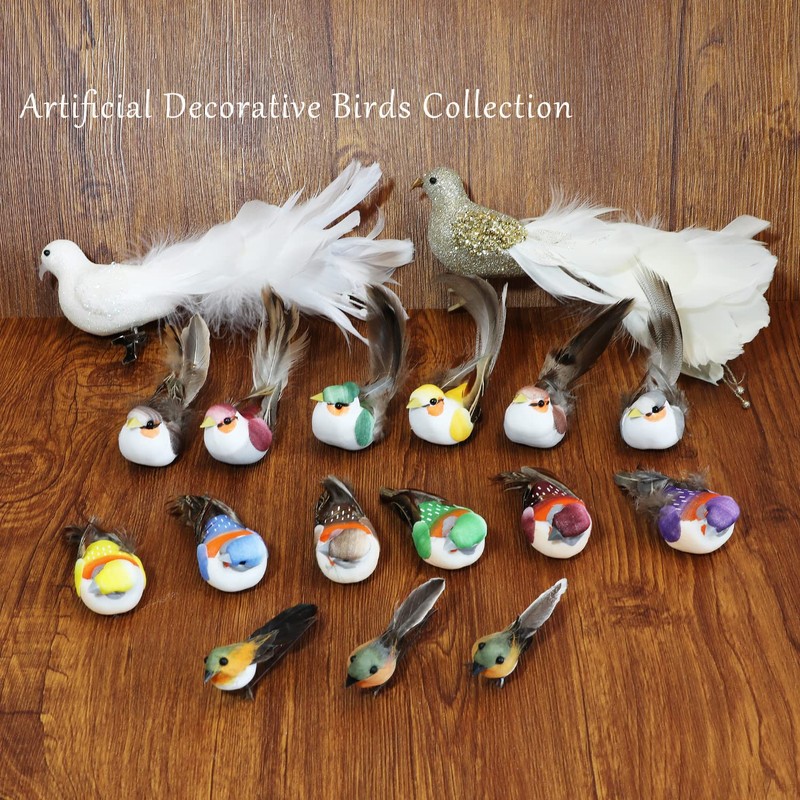 Yolococa 10PCS Robin Bird Christmas Tree Decoration Craft Very Cute