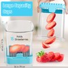 Upgraded Fruit Slicing Cup with Removable Blade & Push Plate