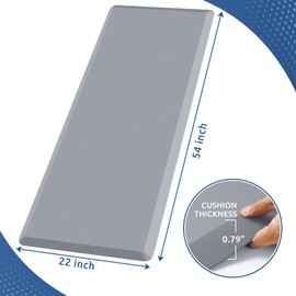 KitchenClouds KitchenClouds Kitchen Mat Cushioned Anti Fatigue Rug 22"x54" Waterproof, Non Slip, Standing and Comfort Desk/Floor Mats for House Sink Office (Grey,0.8inch)