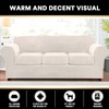 PrinceDeco Velvet Couch Covers for Sofa Soft 4 Pieces Couch