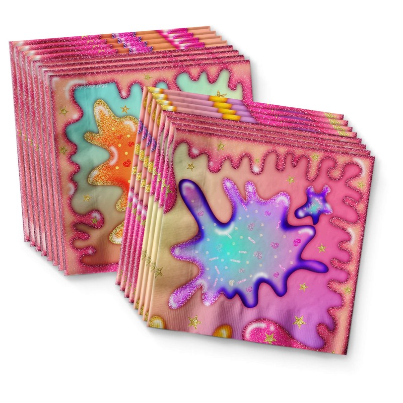 Girl Glitter Slime Making Birthday Party Supplies Set Plates Napkins