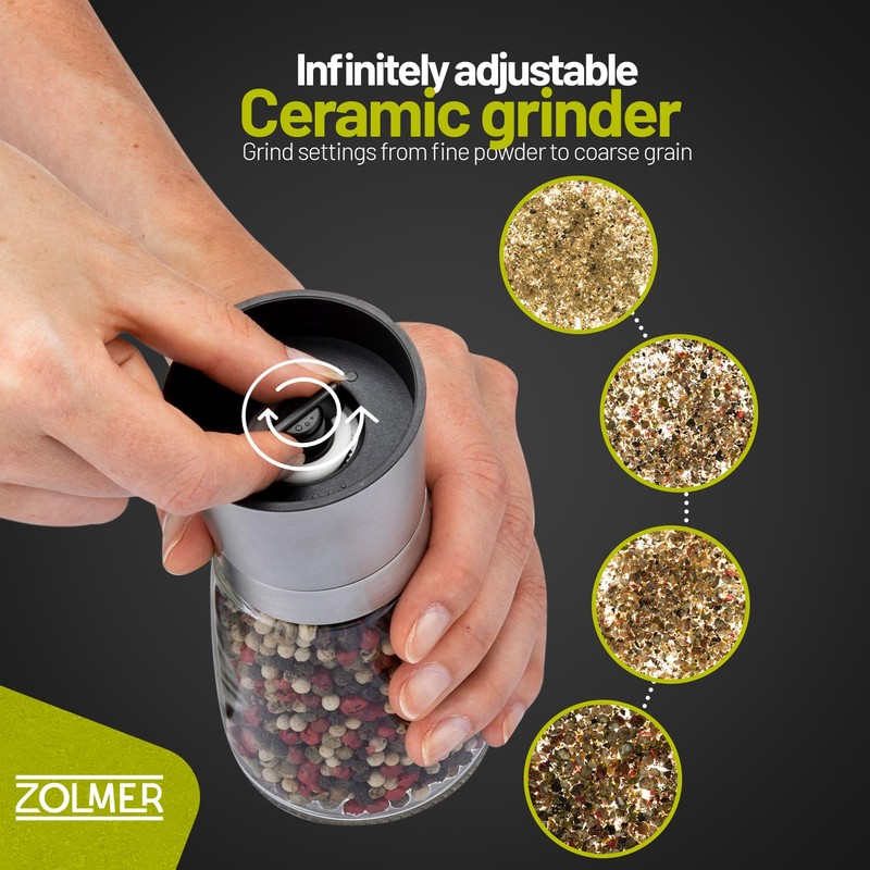 ZOLMER Zolmer? Salt and Pepper Grinder Set of 2 with