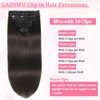 Clip in Hair Extensions Real Human Hair, Seamless Human hair