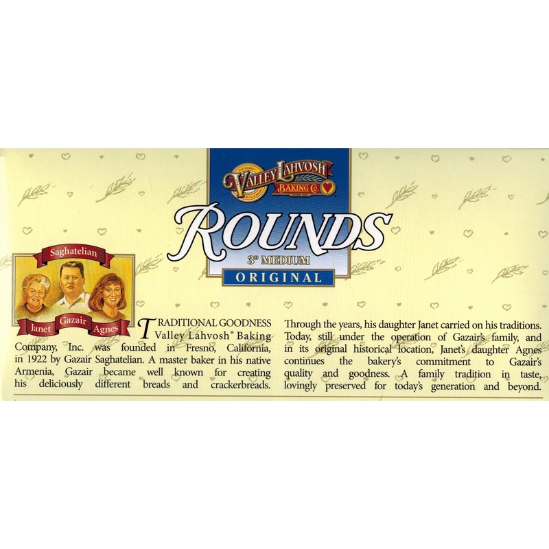 Valley Lahvosh Rounds, 3 inch, 4.5oz